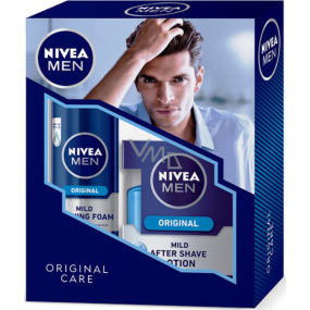 Nivea Men Original shaving foam 200 ml + aftershave 100 ml, cosmetic set