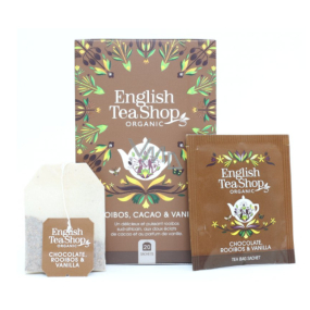 English Tea Shop Bio Rooibos Chocolate and Vanilla tea 20 pieces of biodegradable tea pyramids 40 g