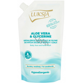 Luksja Hypo Allergenic Aloe Vera & Glycerin hypoallergenic liquid soap refill 400 ml