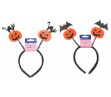Headband with pumpkin bat, cat