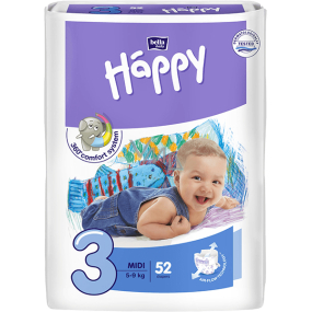 Bella Happy 3 Midi 5-9 kg diaper pants 52 pieces
