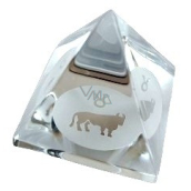 Glass Pyramid clear, Taurus zodiac sign