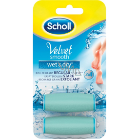 Scholl Velvet Smooth Wet & Dry spare head for rechargeable wireless electric foot file 2 pieces