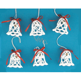 Crochet set of bells with a bell 5cm, 6 pieces