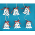Crochet set of bells with a bell 5cm, 6 pieces