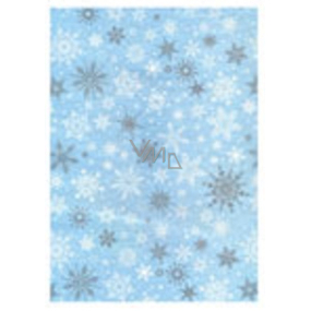 Ditipo Gift wrapping paper 70 x 200 cm Christmas Luxury - light blue silver snowflakes