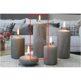 Lima Ice candle gray cylinder 60 x 150 mm 1 piece