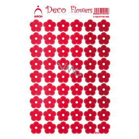 Arch Holographic decorative flower stickers red