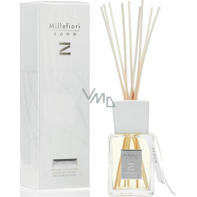 Millefiori Milano Zona Soft Leather - Soft Leather Diffuser 500 ml + 10 reeds, each 35 cm long, for large spaces lasts min. 6 months