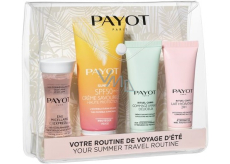 Payot Summer Travel Kit Eau Micellaire Express make-up remover 30 ml + Cr?me Savoureuse SPF50 sunscreen 50 ml + Gommage Amande Déclicieux body peeling 25 ml + Lait Hydratant 24H body care 25 ml, Promo travel cosmetic set in a bag 2021
