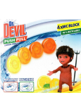 Dr. Devil Lemon Fresh Push Pull WC block without basket 4 x 20 g