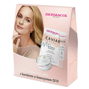 Dermacol Caviar Energy Day Cream firming day cream 50 ml + Face Mask firming face mask 2 x 8 ml + Eye and Lip Cream firming eye and lip cream 15 ml, cosmetic set for women