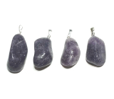 Lepidolite Troml pendant natural stone M, approx. 2,5 - 4 cm, amulet of athletes