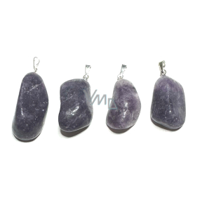 Lepidolite Troml pendant natural stone M, approx. 2,5 - 4 cm, amulet of athletes