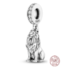 Sterling silver 925 Lion, animal bracelet pendant