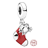 Charm Sterling silver 925 Christmas stocking, Christmas bracelet pendant