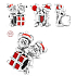 Charm Sterling silver 925 Disney Mickey Mouse, Minnie Mouse and gift, bead on bracelet Christmas
