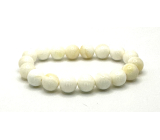 Ivory elastic bracelet made of natural ivory, ball 10 mm / 16 - 17 cm