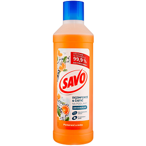 Savo disinfectant and floor cleaner orange and mint, 1 l