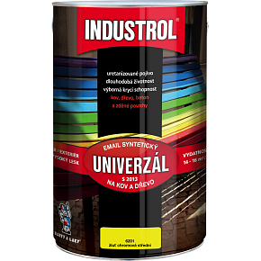Industrol S2013 universal gloss top coat for metal and wood, 6201 chrome yellow medium, 4 l Industrol S2013 universal gloss top coat for metal and wood, 6201 chrome yellow medium, 4 l