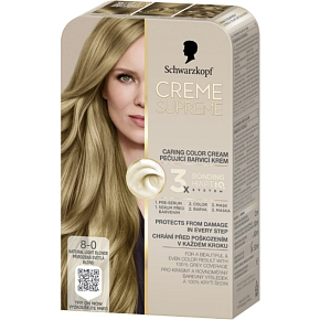 Schwarzkopf Creme Supreme hair color 8-0 natural light blonde 60 ml