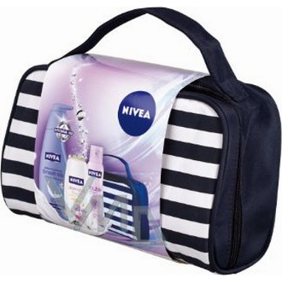Nivea Kazdouble body lotion 400 ml + shower gel 250 ml + antiperspirant 150 ml + bag, for women cosmetic set