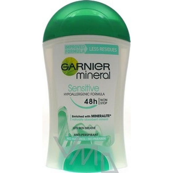 Garnier Mineral Sensitive antiperspirant deodorant stick for women 40 ml