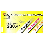 Gift voucher VMD Drogerie for the purchase of goods worth 200 CZK