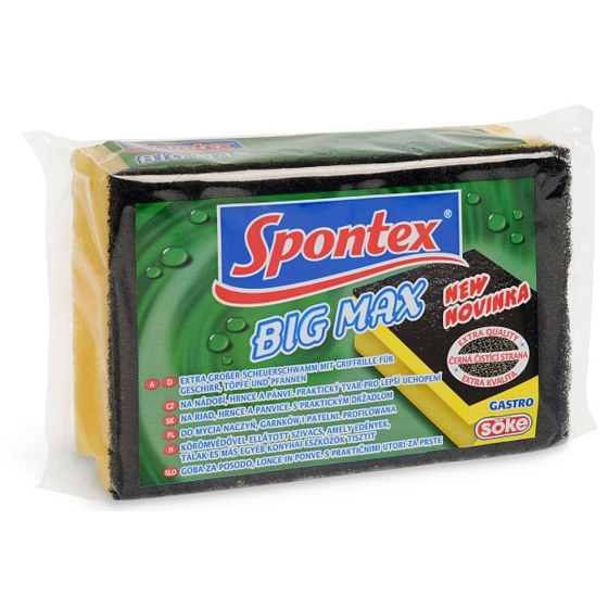 Spontex Bigmax foam sponge for dishes shaped with nail protection