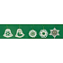 Crochet set white-gold, set, 10 cm 5 pieces