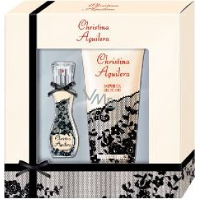 Christina Aguilera Signature perfumed water for women 15 ml + shower gel 150 ml, gift set