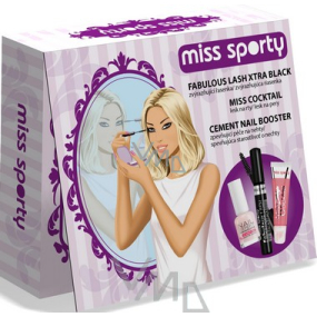 Miss Sports mascara 8 ml + lip gloss 9 ml + nail polish 8 ml, cosmetic set
