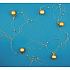 Chain with flasks and beads gold 120 cm 1 piece