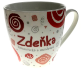 Nekupto Twister mug named Zdenka red 0.4 liter