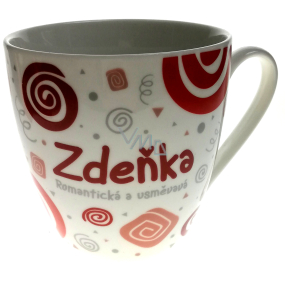 Nekupto Twister mug named Zdenka red 0.4 liter