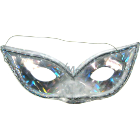 Silver hologram cat eyes mask suitable for adults