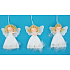 Plush angel with feathers and snowflake for hanging various kinds of 14 cm