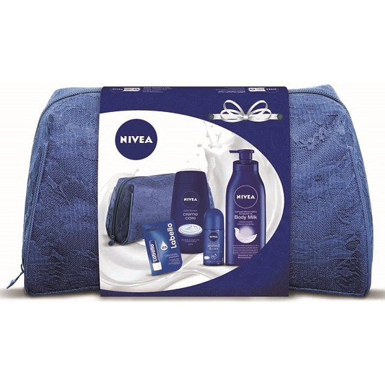 Nivea Creme Care Shower Gel 250 ml + Protect & Care antiperspirant ball 50 ml + Body Lotion 400 ml + Labello Lip Balm 4.8 g, cosmetic set