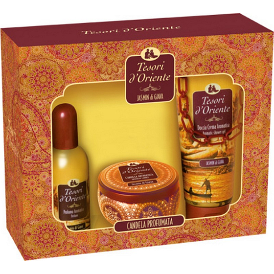 Tesori d Oriente Jasmine di Giava - Javanese jasmine eau de toilette 100 ml + shower gel 250 ml + oriental candle 109 g, for women gift set