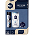 Nivea Men Skin Diver Sensitive Shower Gel 250 ml + Black & White Invisible Fresh antiperspirant spray 150 ml + cream 30 ml, cosmetic set