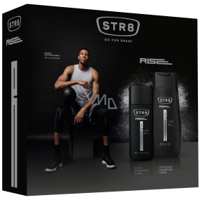 Str8 Rise perfumed deodorant glass for men 75 ml + shower gel 250 ml, cosmetic set