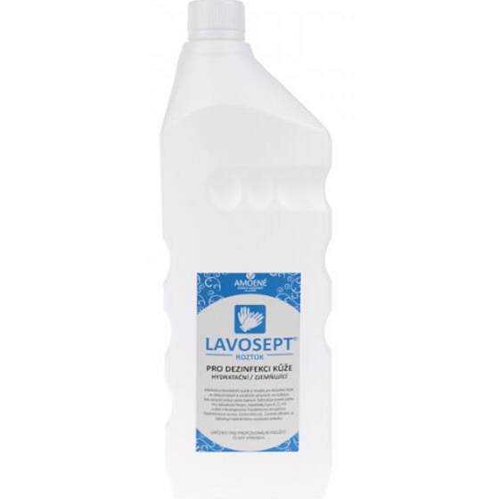 Lavosept Lemon Skin Disinfectant Solution for Professional Use with More Than 75% Alcohol 1 L Flat Bottle
