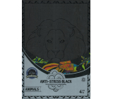 Anti-stress relaxing black coloring book animals 21 x 30 cm, 4 pieces