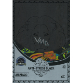 Anti-stress relaxing black coloring book animals 21 x 30 cm, 4 pieces