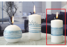 Lima Exclusive candle blue cylinder 50 x 100 mm 1 piece