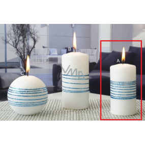 Lima Exclusive candle blue cylinder 50 x 100 mm 1 piece