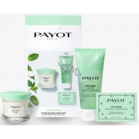 Payot Pate Grise Jour daily opaque non-greasy cleansing gel 50 ml + Nettoayante foaming gel for perfect skin 200 ml + Papiers Matifiants SOS Brillance opaque papers 50 pieces, cosmetic set 2021