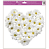 Window film without adhesive Heart of Chrysanthemum Flowers 30 x 33.5 cm