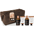 Baylis & Harding Ginger and lime hair shampoo 100 ml + body cleansing gel 100 ml + shower gel 50 ml + aftershave 50 ml + artificial leather toiletry bag, cosmetic set for men