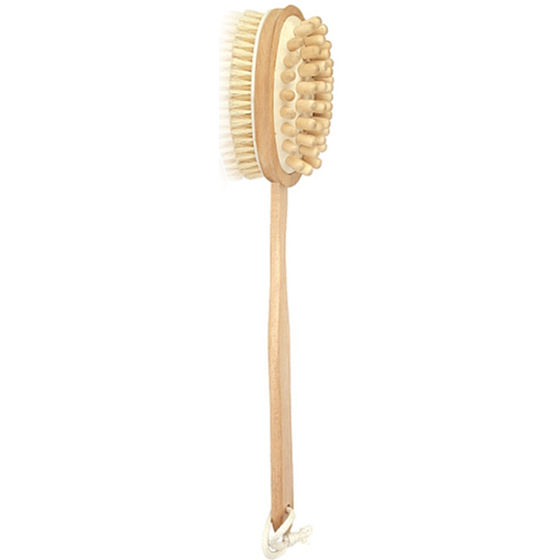 Donegal Natur bath brush for washing and massage, double-sided with handle 43 cm